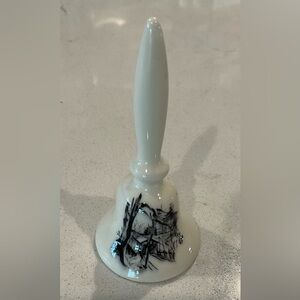 Handpainted Mini Bell signed Rex 89 Inside Bell Windsor Mills Ohio 3” T x 1.5” W